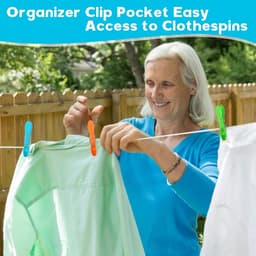 Set van 48 Wasknijpers zonder Afdrukken met Opbergmand - Windbestendig en Anti-slip — thumbnail 4