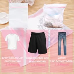 Unyqoos® Set van drie waszakken met ritssluiting voor delicate kledingstukken — thumbnail 5