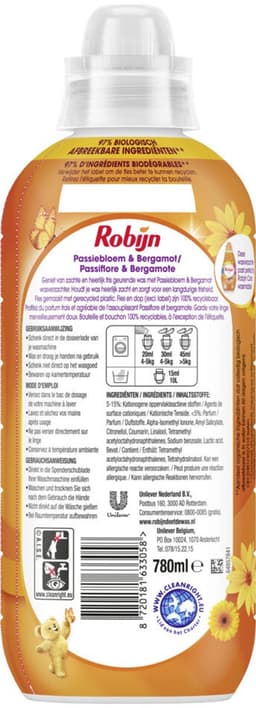 Robijn – Wasverzachter – Passiebloem & Bergamot – 780 ml - 1 stuk — thumbnail 4