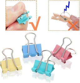 150 Stuks Mini Klapclips - 15mm Metaal Papieren Clips - Geleurde Binderclips voor Wanddecoratie en Foto's — thumbnail 2