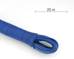 20 Meter Scheurvaste Waslijn voor Huishouden, Tuin en Camping - Robuust Polyester Wastouw — thumbnail 4