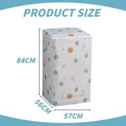 1 wasmachinehoes, waterdichte buitenhoes voor wasmachine en droger, anti-aging zonwerende hoes, geschikt voor trommelwasmachine en droger — thumbnail 5