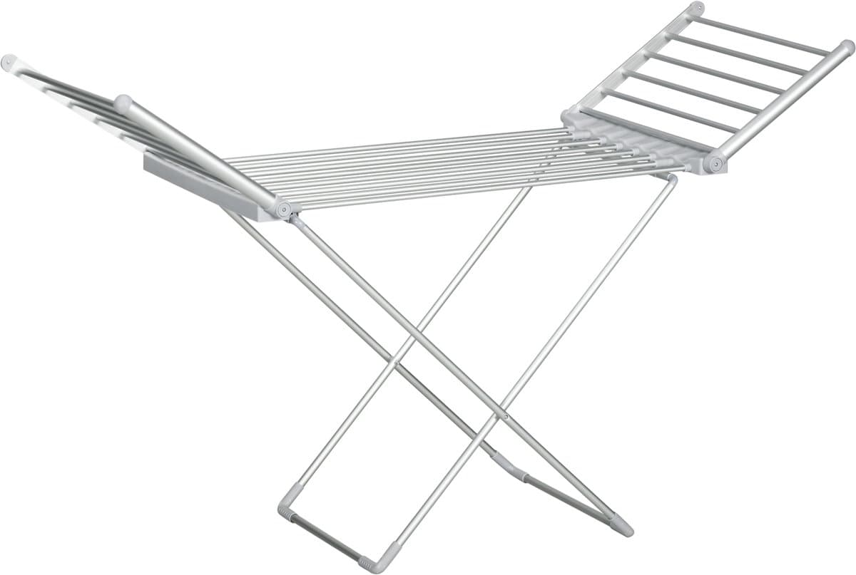 HOMCOM wasrek - staal - kunststof - 73L x 64B x 177H cm - blauw - wit — afbeelding 1