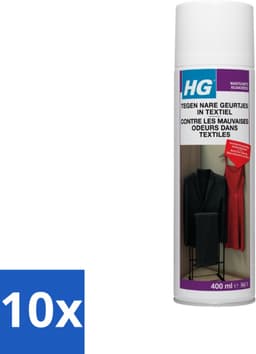 HG - Tegen Nare Geurtjes In Textiel - Natuurlijk Zuiveringsproces - Veilig Voor Alle Textiel - 400 ml - Bulkverpakking - 10 stuks — thumbnail 1