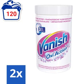 Vanish Oxi Action - Vlekkenverwijderaar Poeder - Zonder Bleek - Witte Was - 1.5 Kg - Voordeelverpakking - 2 stuks — thumbnail 1