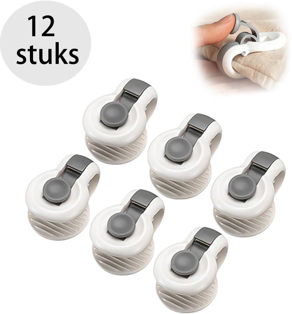 Dekbedclips -dekbedclips voor dekbed- Stevige Dekbed clips - 12 Stuks - dekbed clips-dekbedclips voor binnenzijde dekbed-dekbedclips de beste-dekbedclips stevige — afbeelding 1