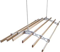 Droogrek Ophangbaar - Wit - 1.4 meter - plafond wasrek — thumbnail 1
