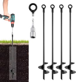 Grondankers 40 cm - Set van 4 - Grondharingen Voor Harde Grond - Tenten Luifels Schuren — thumbnail 1