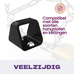 Zeer veilige diefstalbeveiliging voor ketting - motorfietsen en fietsen - wielklem grond muur — thumbnail 3