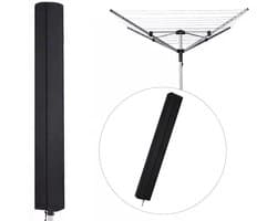 Droogrekhoes voor wasgoed - Parapluhoes voor buiten - Draaibare waslijnhoes - Stofdicht, regenbestendig en zonwerend - Geschikt voor droogrekken voor wasgoed - Geschikt voor tuin, binnenplaats, buiten en op de camping - Zwart - 15x15x160cm