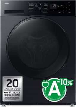 Samsung WD90DG5G34BB, Voorlader, Vrijstaand, Zwart, Links, Zwart, LED — thumbnail 1