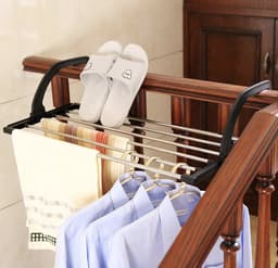 Droogrek voor Radiator, Kleding Droogrek, Opvouwbaar Droogrek voor Balkon, Hangen voor Radiator en Balkon, Klein — thumbnail 3