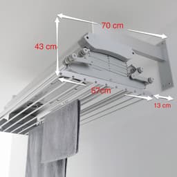 Foxydry Air 160 cm electrisch plafonddroogrek wandmontage - 160 X 57 X 30 cm — thumbnail 2