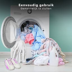 Waszak voor Schoenen - Wasnetten - Wasnet voor Sportschoenen - 70x50 cm - Witte Mesh Waszak - Beschermend en Duurzaam - Inclusief EBOOK — thumbnail 3