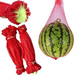 Productnetten - Hangmatzakken - Meloenen opbergen - Herbruikbaar nylon - 17.7 inch lengte - Rood — thumbnail 1