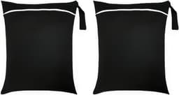 2 stuks natte zakken, waterdichte waszak met ritssluiting, herbruikbare reiszak, kleine natte zak, zwemmen, voor badpakken, strandhanddoeken, sportkleding, wetbag — thumbnail 1