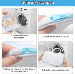 3-delige waszak voor bh's, wasnet voor delicate kleding en wasmachineaccessoires — thumbnail 2