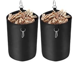 Wasknijperhouder - voor 200 wasknijpers - Inclusief wasknijperzakken - 2 stuks