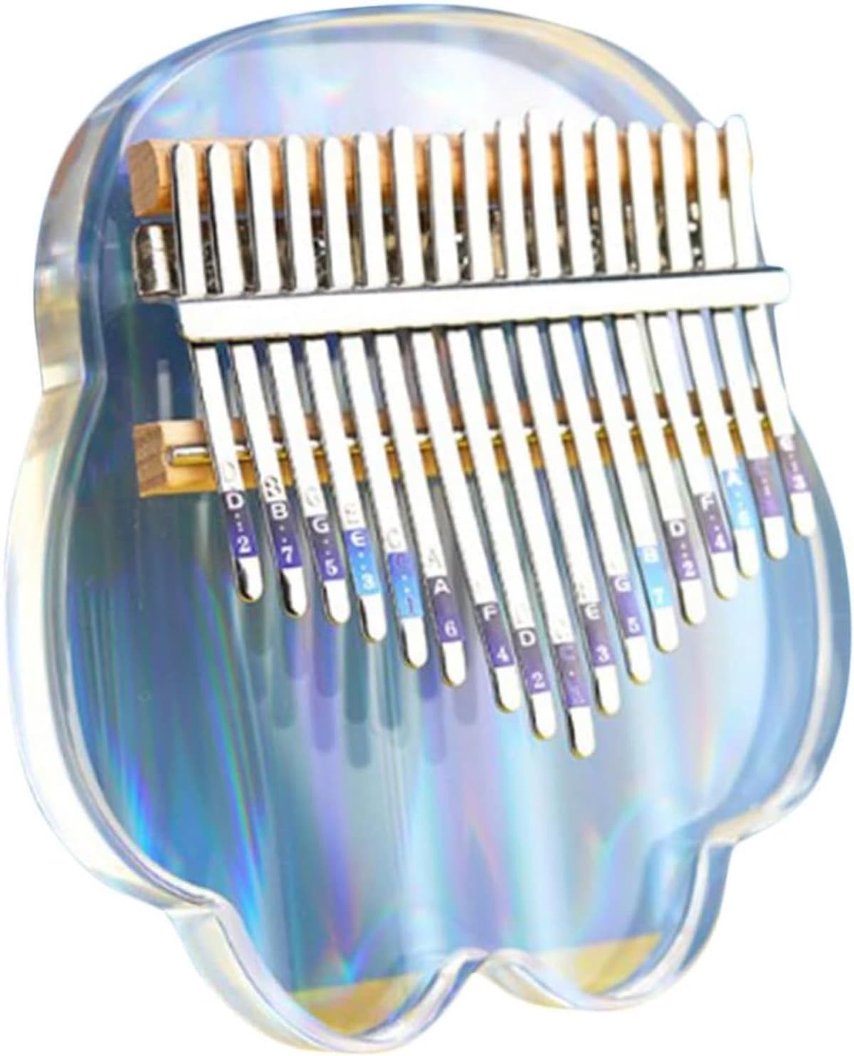 1set Sleutels Acryl Kalimba Draagbaar Vinger Piano Instrument Met Opbergdoos Geschikt Voor Beginners Muziekontspanning Decoratie Leuke Uiterlijk Handige Handleiding — afbeelding 1