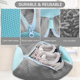 Schoenwaszak voor wasmachine - Bescherm je schoenen tijdens het wassen, ideaal voor sneakers en sportschoenen — thumbnail 5