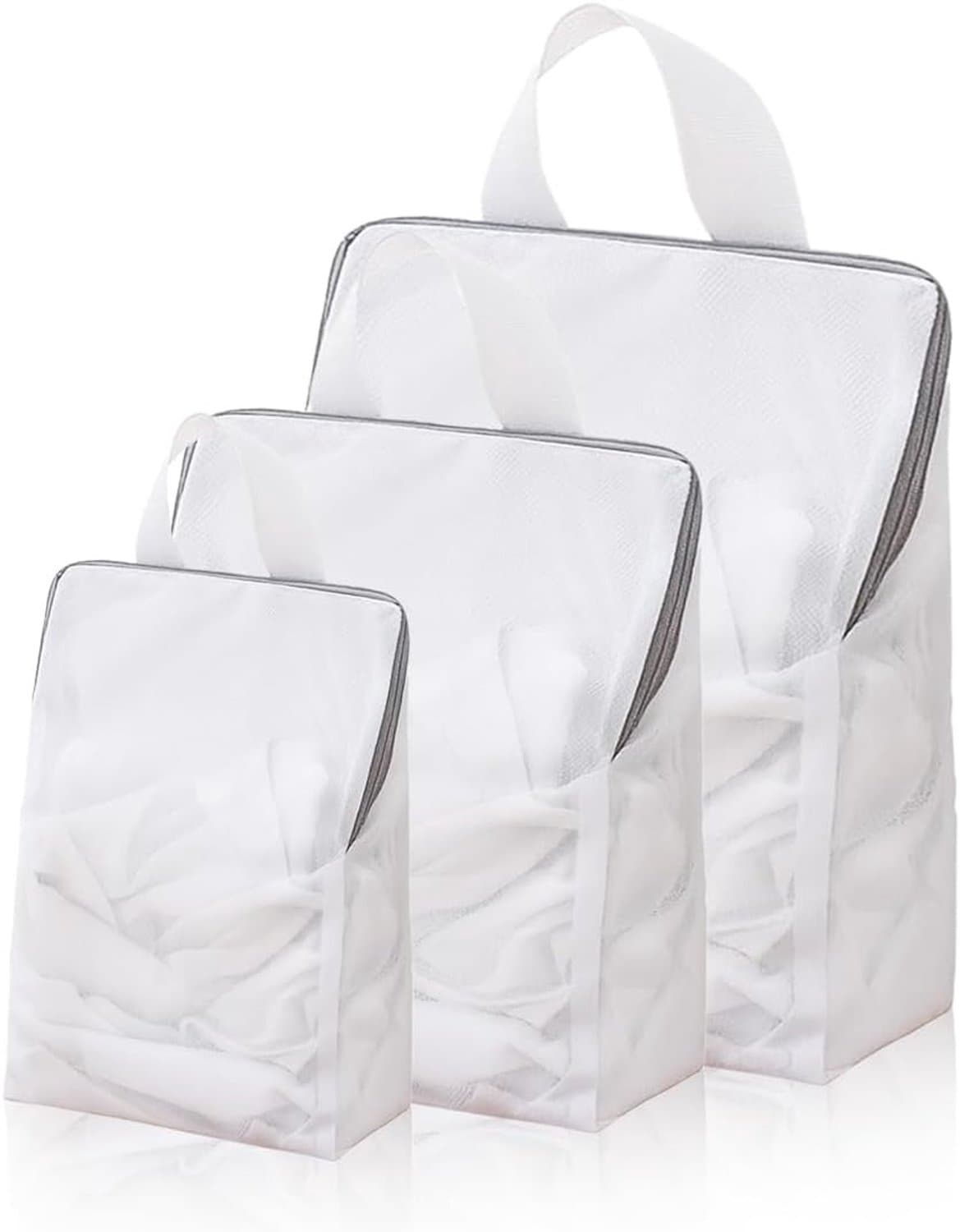 Wasnet voor Wasmachine - Wit - 20 x 30 cm - Polyester - Voor Gevoelige Kledingstukken — afbeelding 1