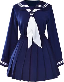 Japanse schoolmeisjes matroosjurk, shirts uniform anime cosplay-kostuums met sokken, set — thumbnail 5