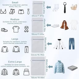 4 Stuks Wasnetjes voor de Wasmachine, Duurzame Netwaszakken voor Delicate Kleding, Ideaal voor Studenten en Reizen, Bescherming en Organisatie — thumbnail 4