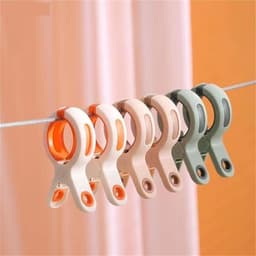 Wasknijpers Kunststof - Kledingklemmen Set - Wasgoed Drogen - Winddicht Ontwerp - 60 Stuks - Grijs — thumbnail 3