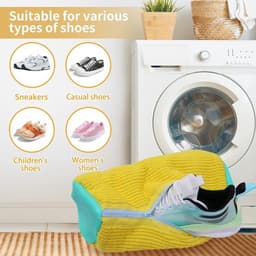 Schoenwaszak, wasmachine, duurzame en herbruikbare schoenen, waszak, sneakers, wasnet, schoenen met ritssluiting, waszak, schoenen voor wasmachine en droger — thumbnail 4