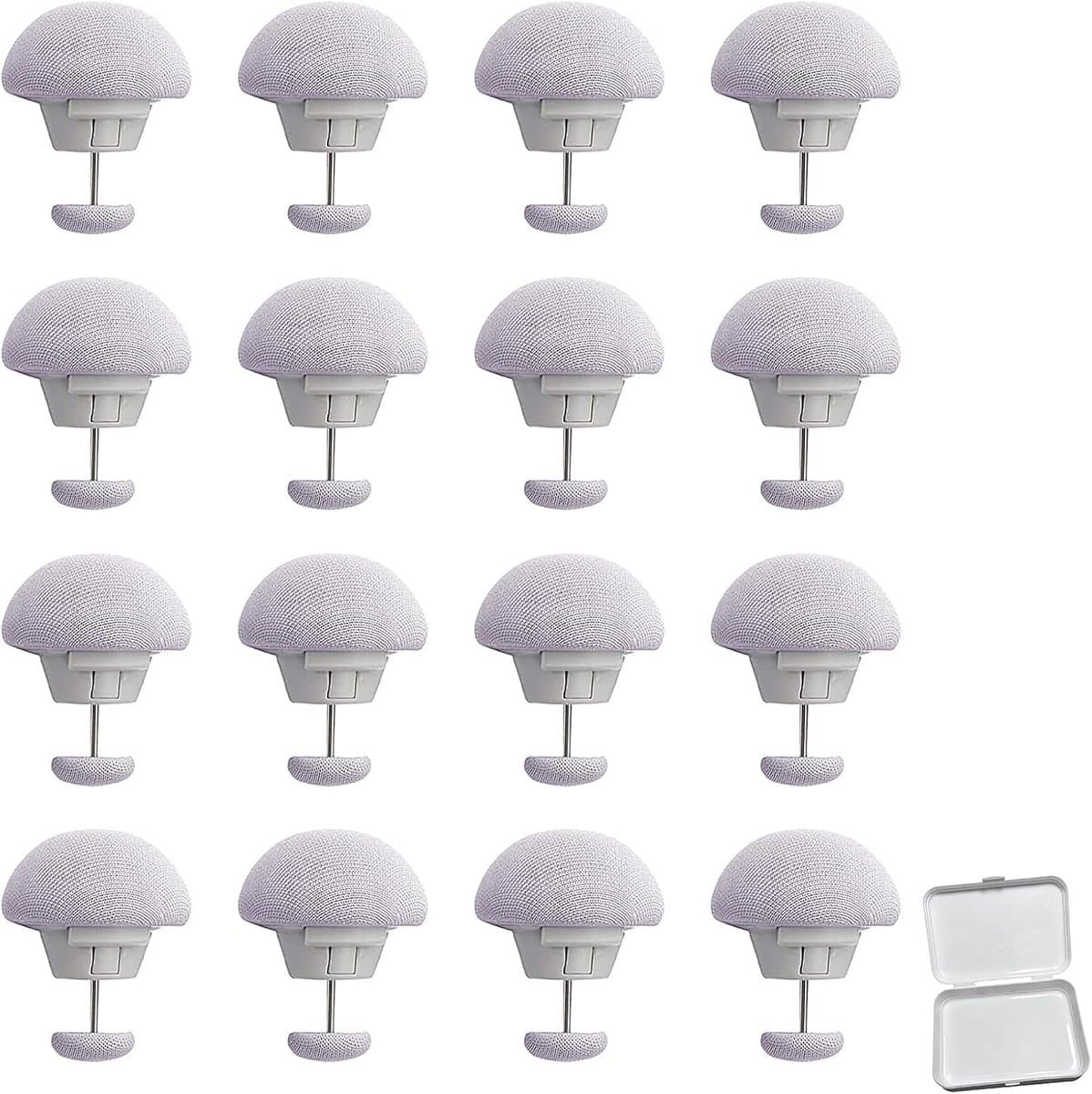 Set van 16 dekbedclips, clips voor dekbed rijgen, kunststof naaien, dekbedbevestiging, praktische dekbedklem met opbergdoos, eenvoudige en snelle installatie — afbeelding 1