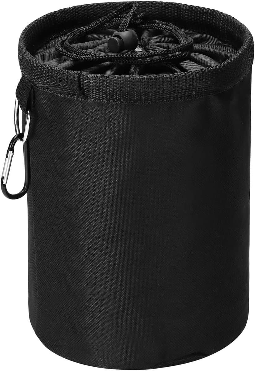 Wasknijper Tas - Opberger Klemmen - Kleding Drogen - Met Ophanghaak - Diameter 15cm - Zwart — afbeelding 1