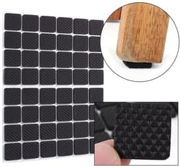 Dailygoods- Antislipvullingen 48 Stuks - Zwarte Rubber Voetjes - Zelfklevend - Duurzaam TRP-Rubber - Bescherming Voor Meubels - Eenvoudig Te Plakken - Rubberen Pads — thumbnail 3
