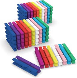 100 Gekleurde Houten Klammen - Kleurrijke Mini Klammen - Kleine Houten Kledingknijpers voor Foto's - Collages - Postkaarten - Decoratie - Houten Kledingknijpers (7 cm) — thumbnail 1