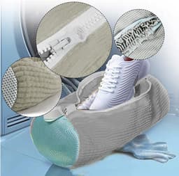 Dailygoods- Schoenwaszak 2 Stuks - Waszak voor Schoenen - Wasnet Schoenen - Herbruikbare Schoenwaszak - Hoogwaardig Polyester - 39x19 cm — thumbnail 5