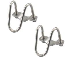Dailygoods- Pijpclip U-vormig - Roestvrij Staal - 2 Stuks - Eenvoudig te Installeren - Geschikt voor Binnen/Buiten - Corrosiewerend - Pijpbeugel