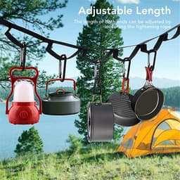 Dailygoods- Waslijn Uittrekbaar - Camping Waslijn - Drooglijn Buiten - Nylon Waslijn - Weerbestendig - Lichtgewicht 167 g — thumbnail 2