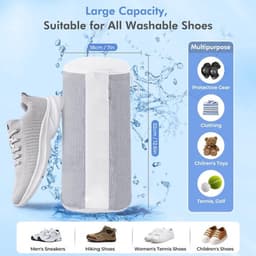 Solidchoice- Schoenreinigingszak 360° rondomreiniging - Waszak voor schoenen - Herbruikbare waszak - 3D-netweefsel - Chenille-vezels - Effectieve vlekverwijdering — thumbnail 3