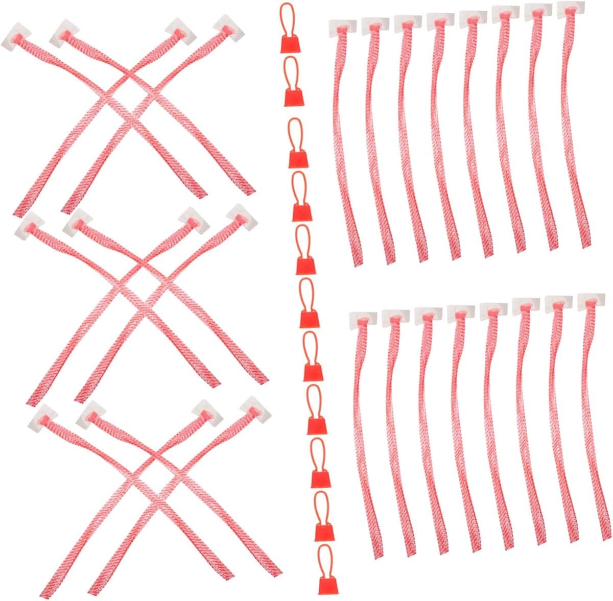 Herbruikbare Netzakken - Productenzakken Groentezakken - Voedsel Opslag - Scheurvast Nylon Materiaal - 44 cm - Groen — afbeelding 1