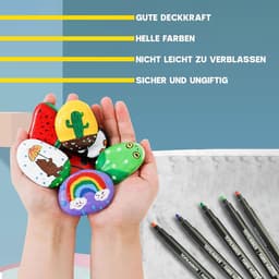 12 textielstiften, wasmachinebestendig, textielmarker om te beschilderen, textielverf voor textiel en schoenen, stofmarkers, geschikt voor kinderen (12) — thumbnail 4