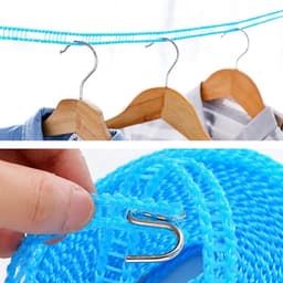3 rollen 5m winddicht en antislip kleding drogen touw, draagbare kledinglijn, binnen en buiten waslijn touw — thumbnail 5