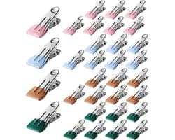 Roestvrijstalen Wasknijpers 32 Stuks - Duurzame, Multifunctionele en Antislip Kledingknijpers voor Sterke Bevestiging