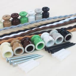 Thijox - Isolatoren van Porselein voor Gevlochten Textiel Kabels, Glanzend Groen Ø18mm, Verpakking van 12 Stuks, Perfect voor Tuin, Feest en Creatieve — thumbnail 2
