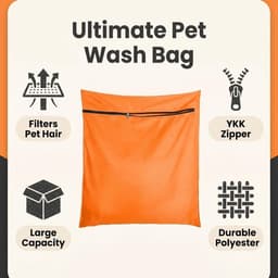 Waszak 65 x 70 cm, huisdierwaszak, waszak, wasmachine voor honden- en kattenhaar, dierenhaarvanger, fijnmazig met - ShopVlot — thumbnail 4