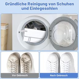 Waszakken, wasmachine, 40 × 20 cm, herbruikbare L-vormige ritssluiting, grote opening, schoenenzak, waszak, schoenen met netvak voor inlegzool — thumbnail 4