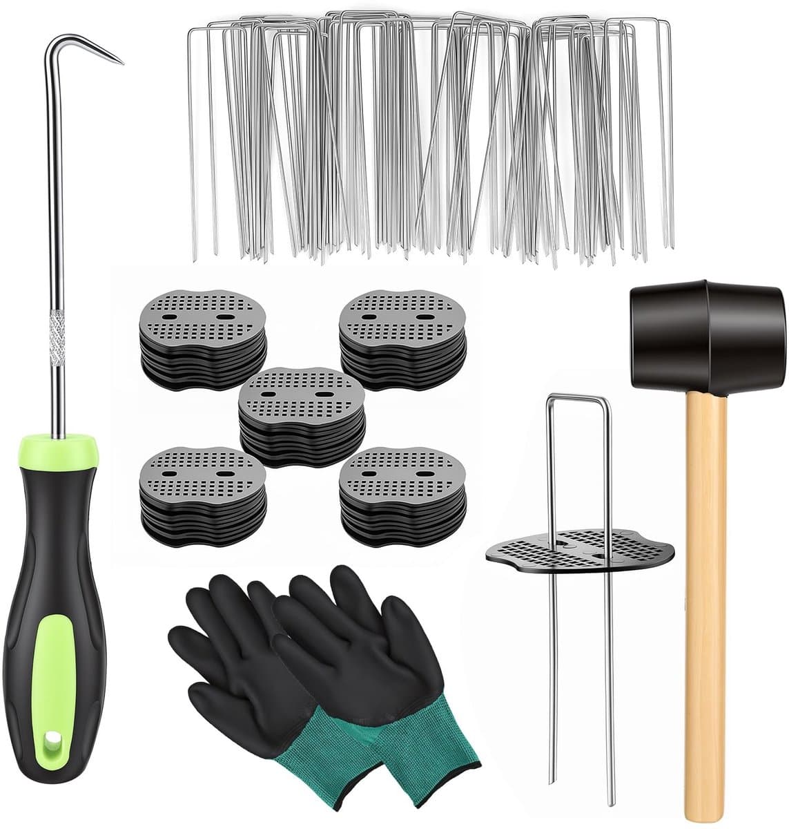 Omgoods - Set van 203 Grondankers voor Onkruidvlies — afbeelding 1