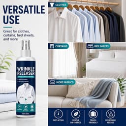Antikreukelspray voor Kleding - 100ml - Snelwerkend en Antistatisch - Voor Reizen en Thuis — thumbnail 4