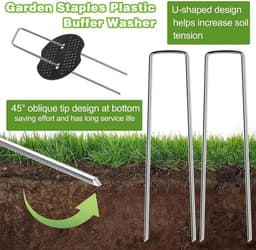 Grondankers set van 100 - 150 mm lang - met wasmachines en hamer - ideaal voor tuin en schutting - SnelShoppen — thumbnail 5