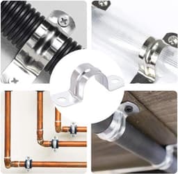 Buisklemmen - Bevestigingsklemmen - Roestvrijstalen - Gasbuizen - Waterleidingen - Kabels - Geschikt voor installatie - Zilverkleurig - 30 stuks - Duurzame bevestigingsmaterialen voor huisinstallaties — thumbnail 4