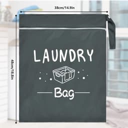 SnelShoppen - 2 stuks grote waterdichte waszakken voor reizen, opvouwbare vuilwaszakken met handvat en ritssluiting, ideaal voor zwemspullen, vakantie — thumbnail 4