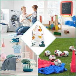 Witte Waszak - Laundry Bag Opbergtas - Kleding Wassen - Mesh Voering - 61 x 61 x 91 cm — thumbnail 5